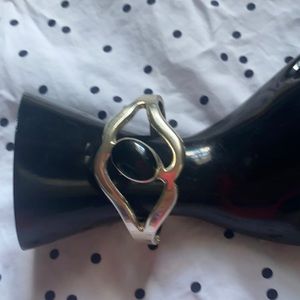 🌸Sterling Silver Bracelet With Black Stone Hand Made In Mexico ~ 925 Purity🌸